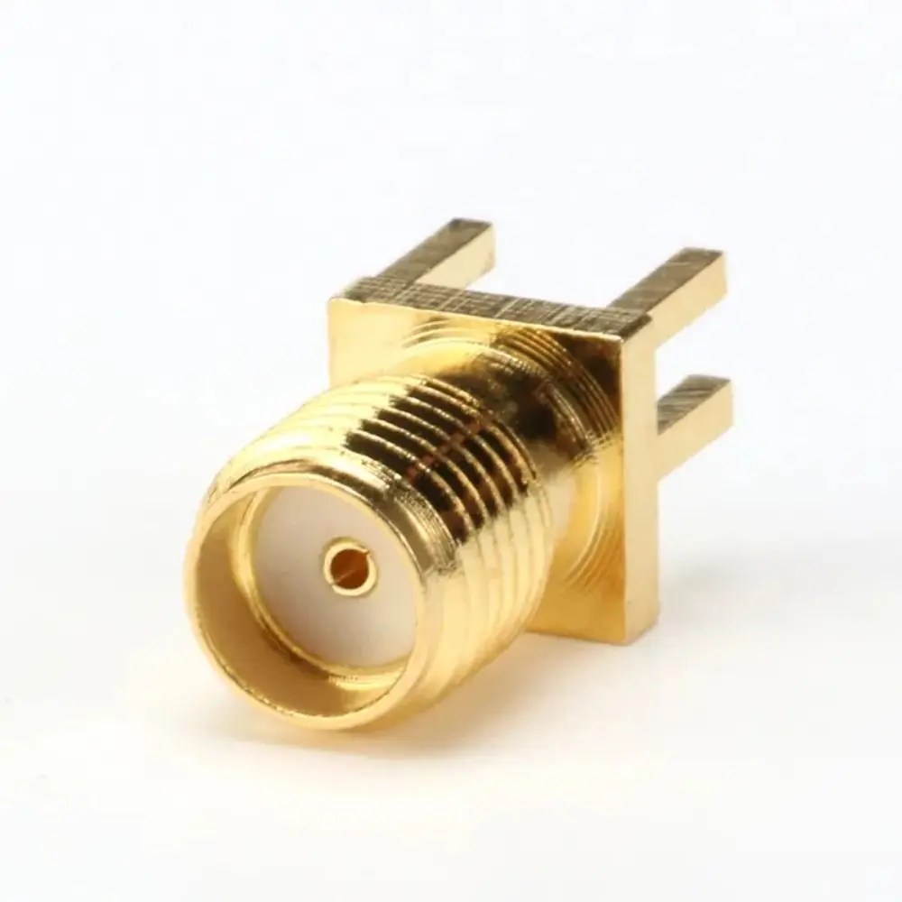 10Pcs Plated SMA Female Jack Connector Straight Mount 1.6mm Solder Edge PCB Straight RF Connector Adapter High-quality Durable