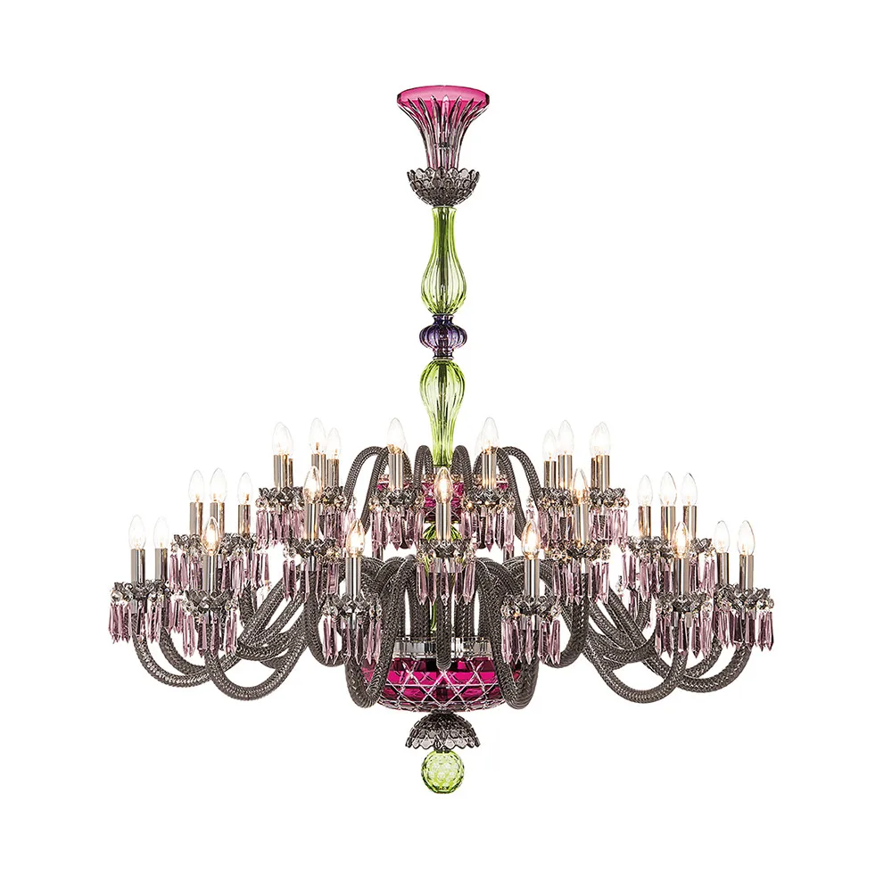 St Louis Big Crystal Chandelier Lighting For Foyer Living Room Gold Hanging Lamp For Hall Lobby Staircase Hanging Light 36head