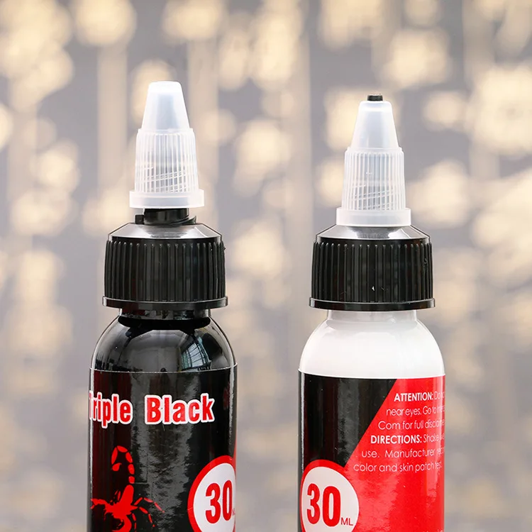 Tattoo Ink Ai Black and Red Label Tattoo Practice Color 30ml Tattoo Color Pigment Ink Tattoo Ink Permanent Semi Permanent Tattoo