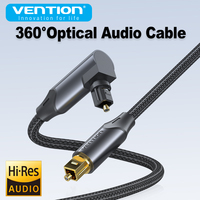 Vention 90 Degree Digital Optical Audio Cable SPDIF Coaxial Braided Wire 1-3m for Blu-ray Player Xbox PS4 Soundbar Fiber Cable