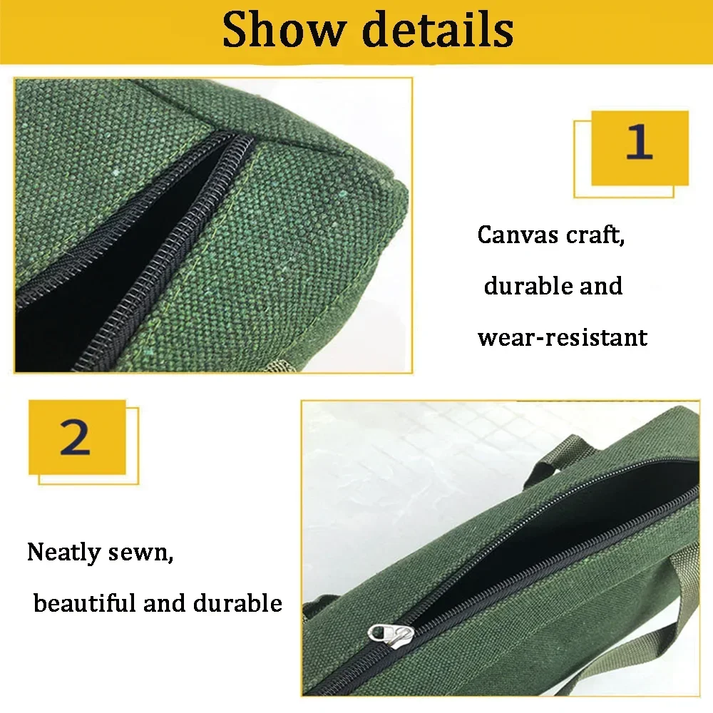 Thick Canvas Pouch Tool Bags Storage Organizer Instrument Case Portable Case for Electrician Screwdriver Pliers Repair Hand Tool