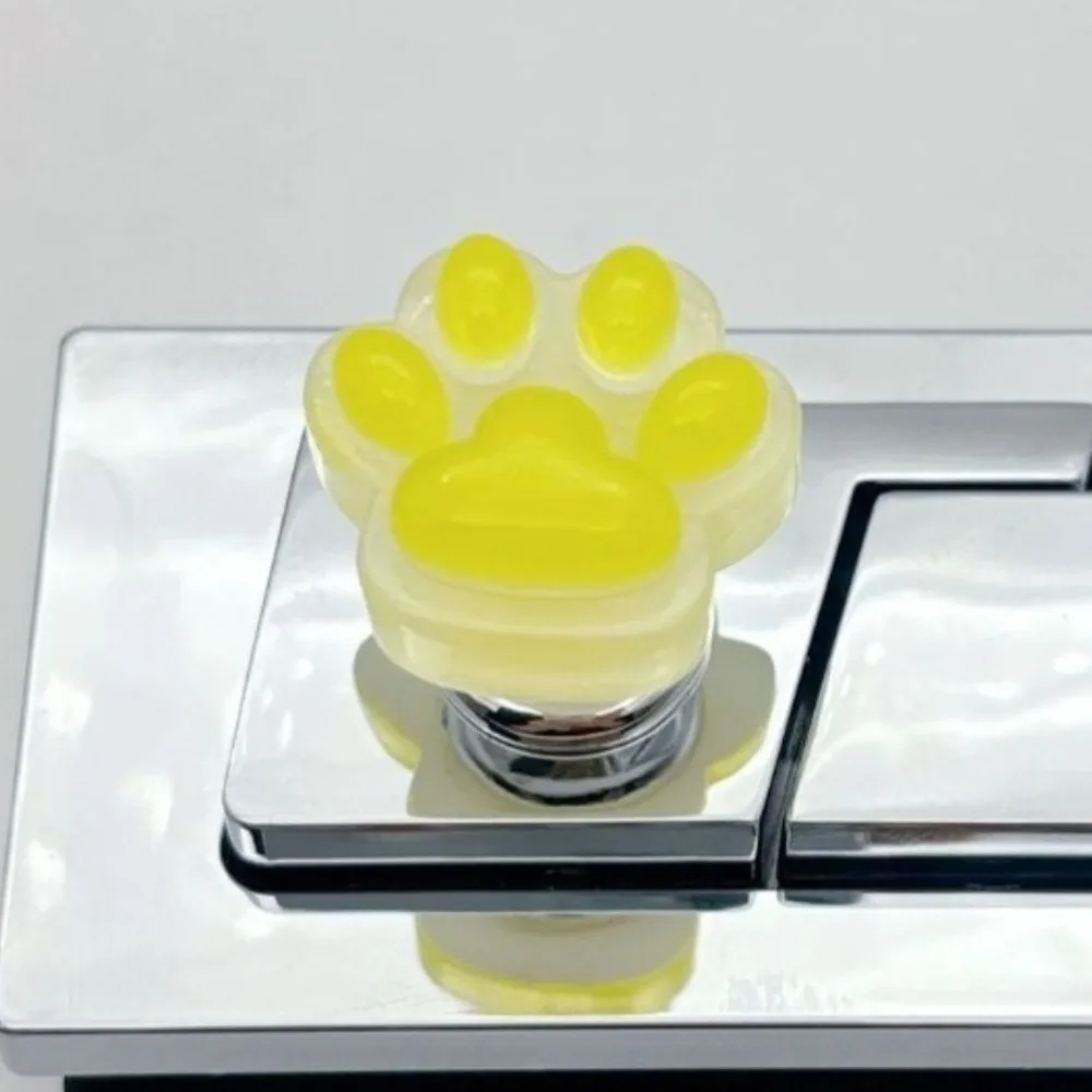 Creativo carino luminoso WC pressa zampa di gatto protezione per unghie pulsante WC interruttore a pressione pulsante di scarico dell'acqua del fumetto donne