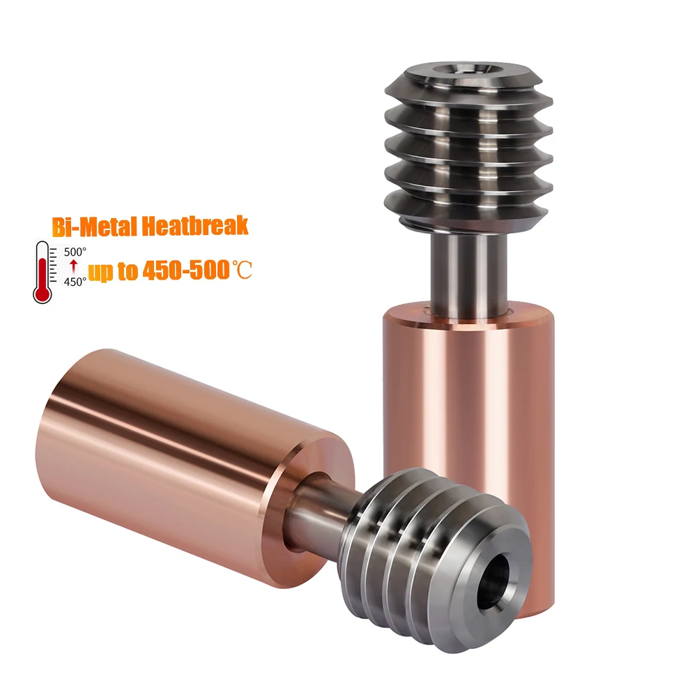 

Bimetal CR10 S1 Heatbreak Titanium Alloy Heat Break 1.75mm Throat Copper Plating Tube For Ender 3 S1 CR-10 Hotend 3D Printer