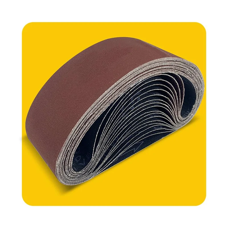 Set di nastri abrasivi per levigatrice a nastro multiuso da 3 x 24 pollici AS94-18 - Materiale in ossido di alluminio per prestazioni potenti