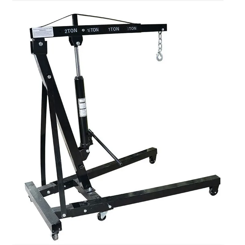 Folding Engine Hoist Portable Hydraulic Cherry Picker Crane for Auto Repair Shop Engine Removal Lift Stand 1 Ton