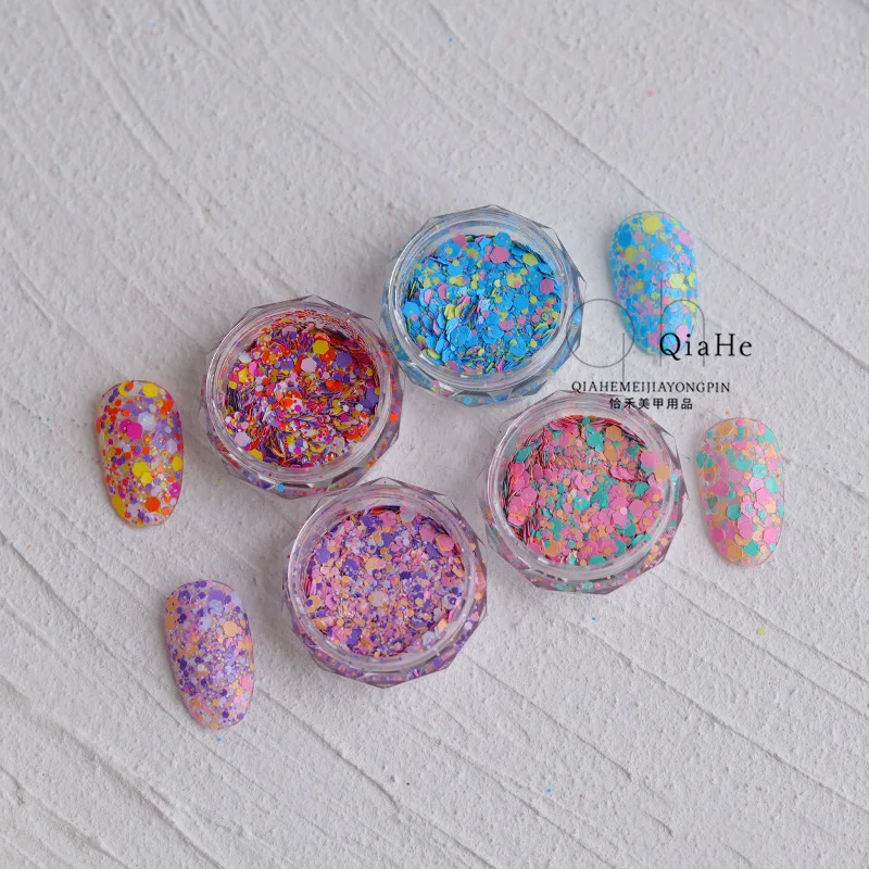 1Pc Estate Nail Art Glitter Fiocchi Misti Esagono Neon Colore Glitter Paillettes Paillette Per Gel Polish Manicure Unghie Forniture