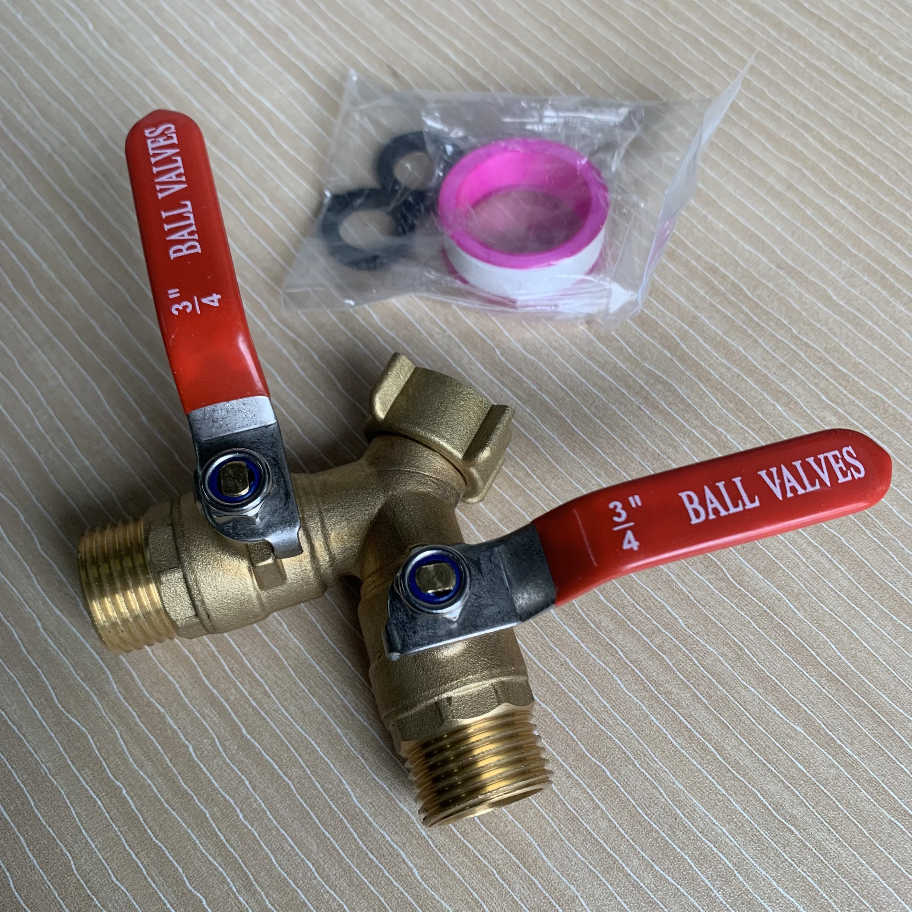 

2 Way Heavy Duty Brass Y Valve 3/4 Inch GHT Thread Hose Splitter Garden Hose Splitter Outdoor Full Flow Hose Splitter Connector