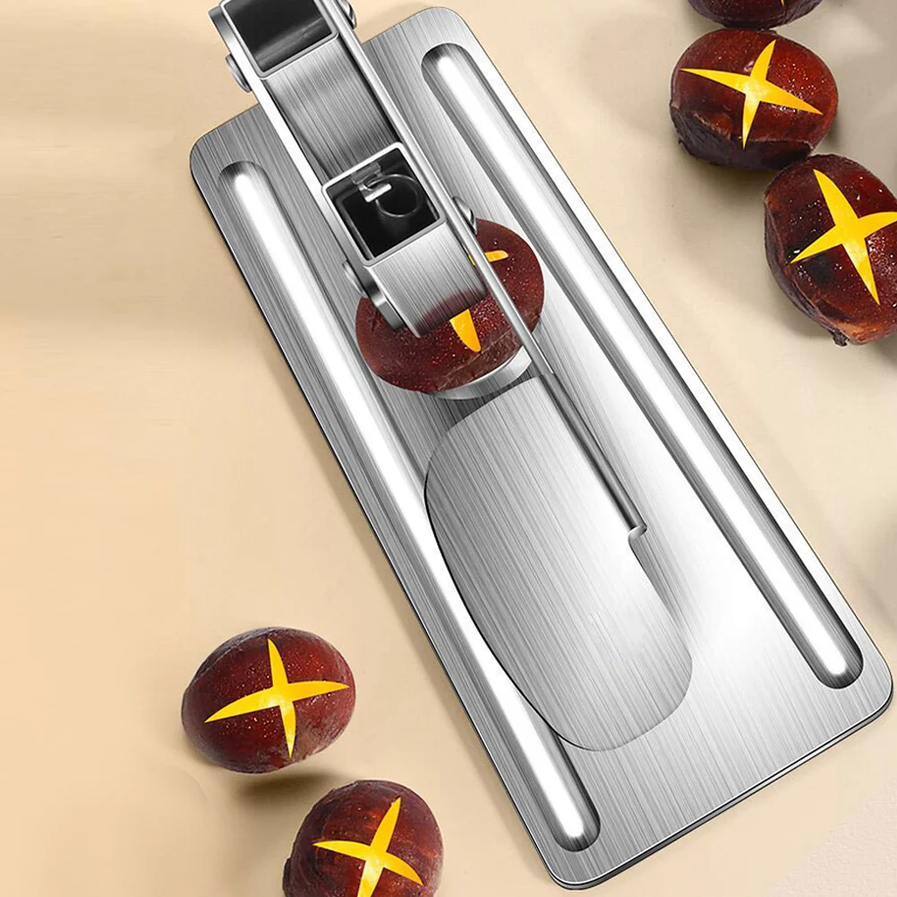 

Portable Manual Chestnut Opener Stainless Steel Chestnut Cutter Quick Convenient Nut Opening Tool Kitchen Walnut Opener