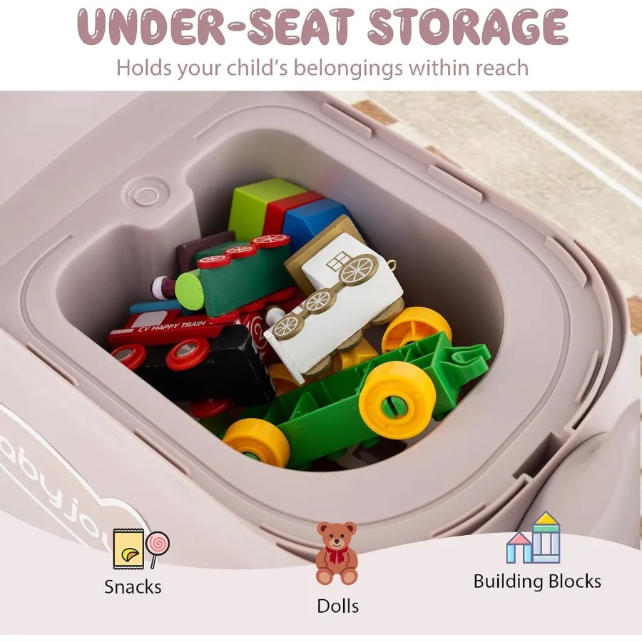 幼児用乗用玩具、足で押すスライドカー、シート下収納付き、ライト、音楽＆ホーン、4つのユニバーサルホイール、子供用乗用玩具