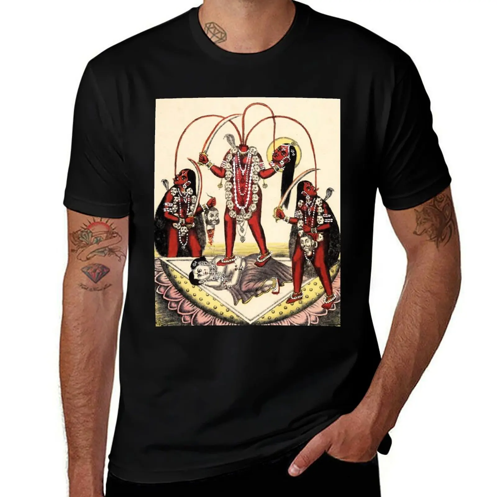 

Chinnamasta Shiva Kali Goddess Deities T-Shirt man clothes summer clothes cheap stuff black t shirts for men