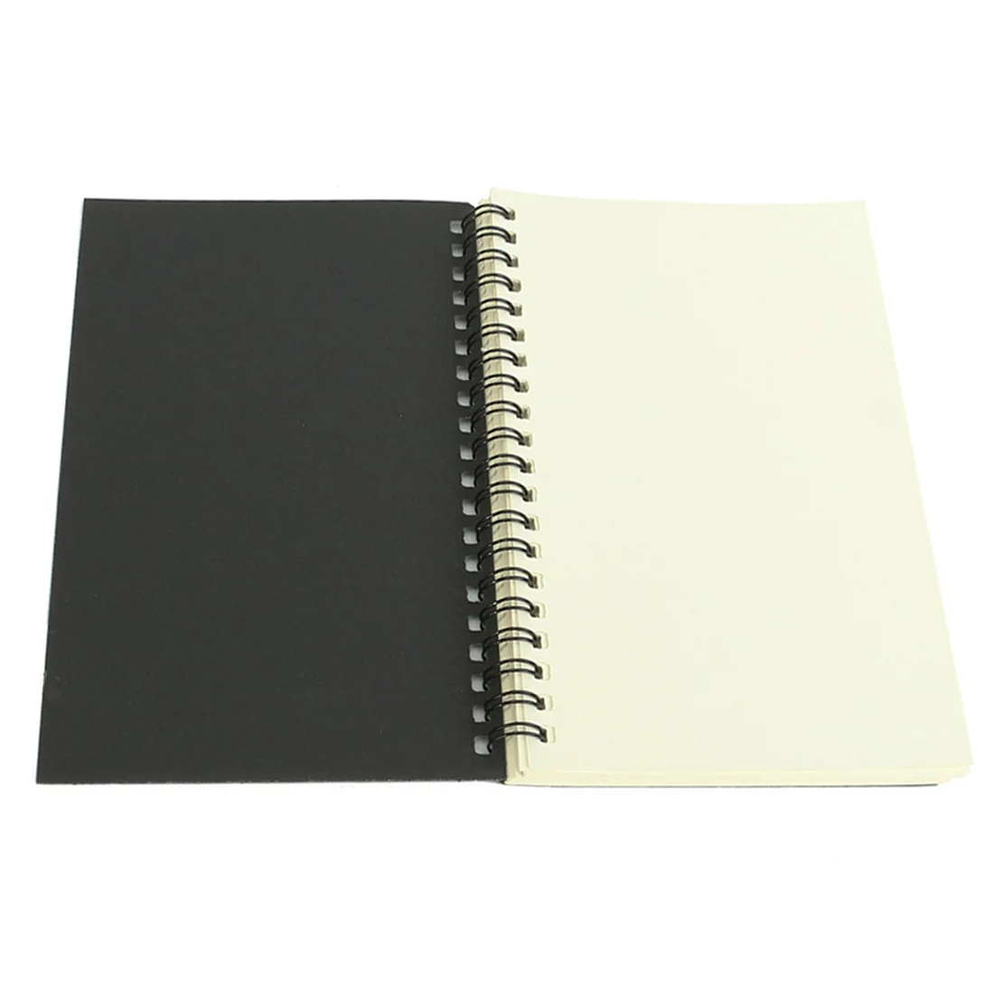 Buku catatan kosong untuk sketsa sketsa koil Kraft Retro alat tulis sekolah Notebook Kreatif (hitam dan putih)
