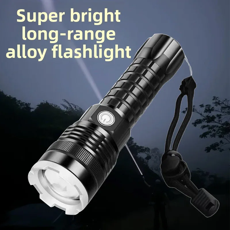 مصباح يدوي تكبير LED، شحن USB ساطع، عمر بطارية طويل، إضاءة طوارئ منزلية محمولة فائقة السطوع #1