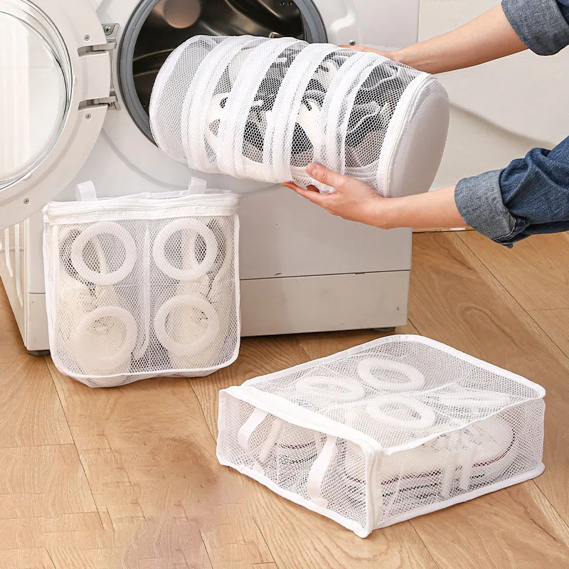 New Washing Machine Shoes Bag Travel Shoe Storage bags Portable Mesh Laundry bag Anti-deformation Protective Clothes organizer