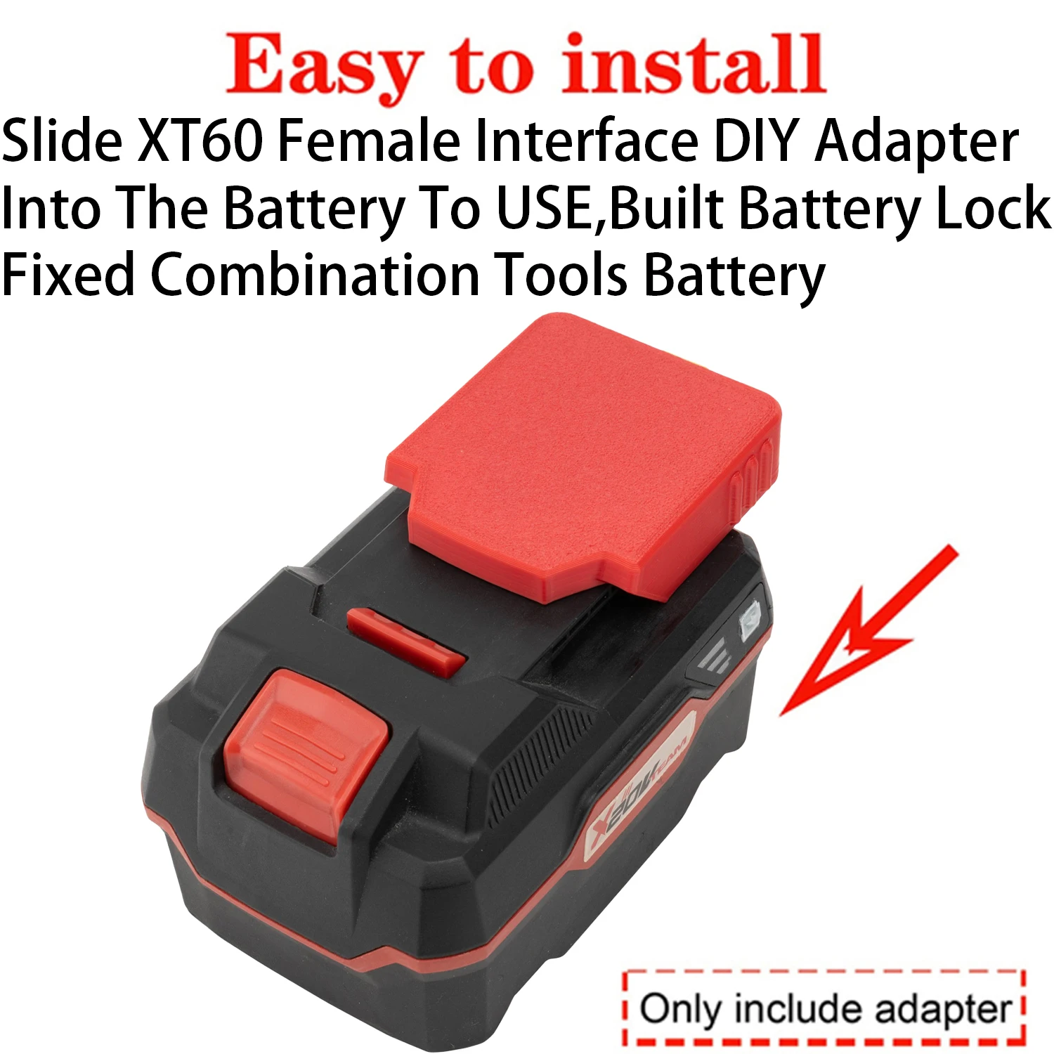 XT60 Female Connector Interface DIY Adapter For Lidl Parkside X20V Li-ion Battery XT60 Male Interface Power Tool Accessory