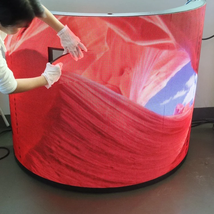 Outdoor Flexible LED Screen Advertising Modular Led Digital Displays Flexible Led Film Screen Display Outdoor Waterproof Panels