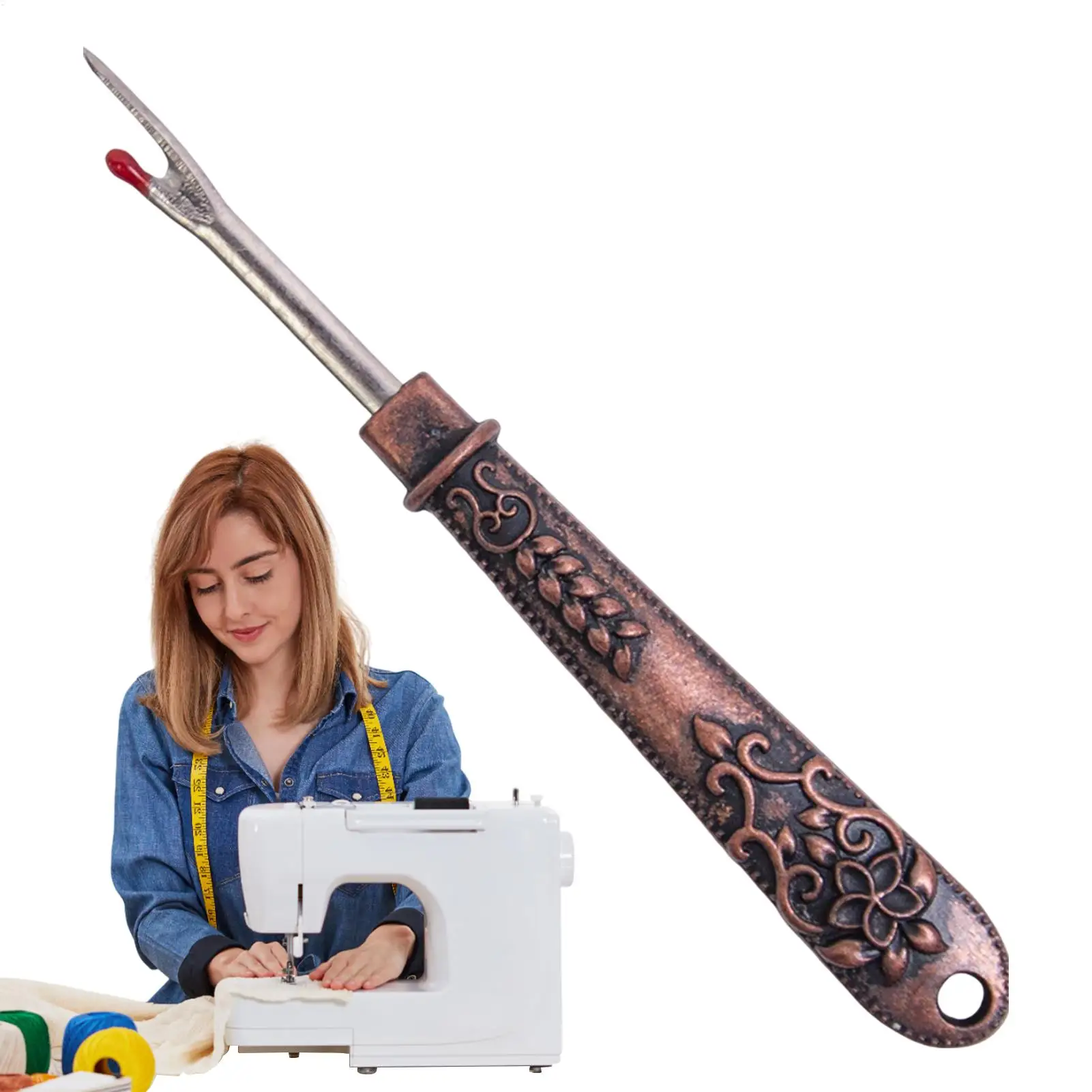 Multifunctional Thread Cutter Vintage Seam Ripper Sewing Seam Ripper Thread Remover With Cover Sewing Tools Accessories