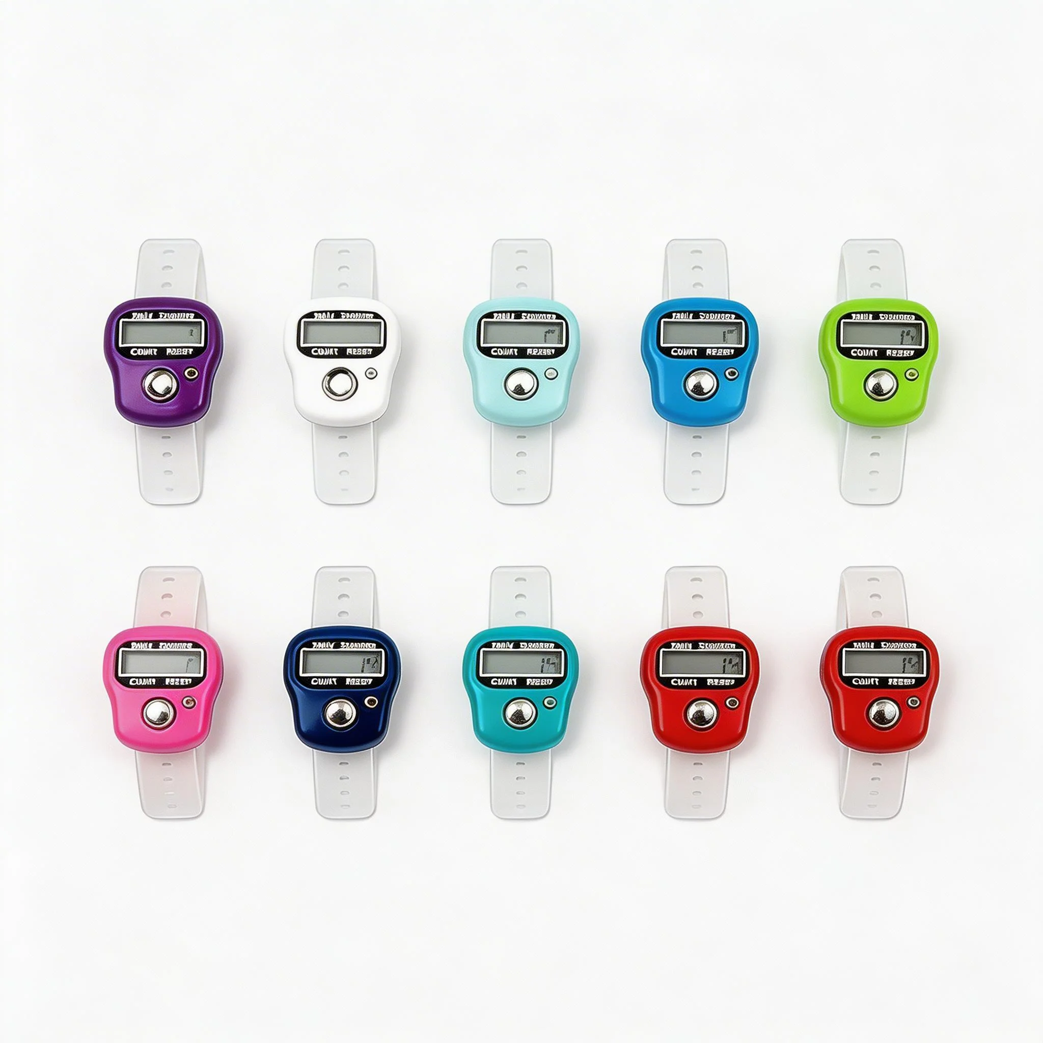 10/20/50/100pcs Mini Electronic Finger Counter Hand Counter Ring Clicker Digital Counters Knitting Row Counter Race Counter