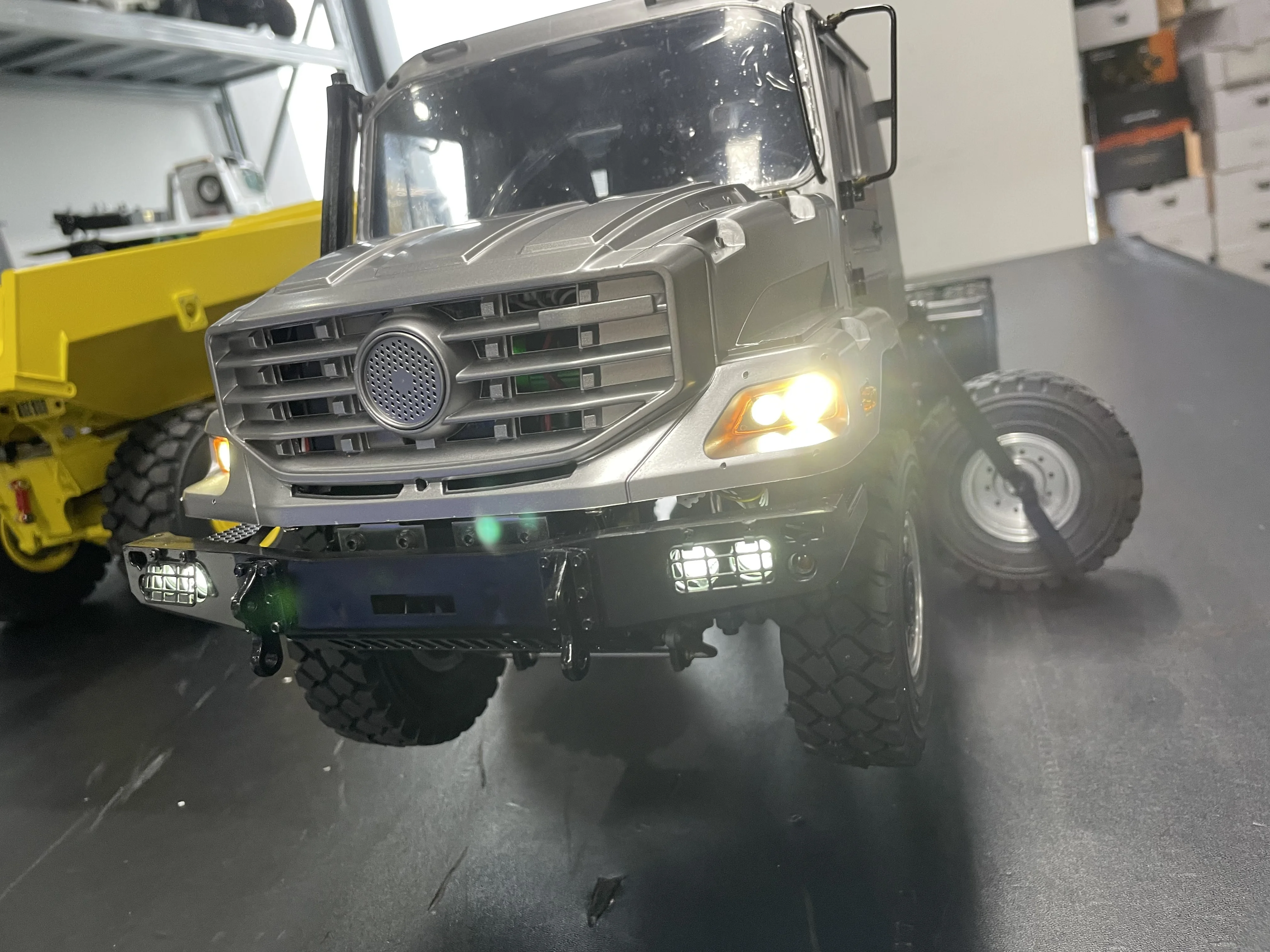 サウンドライトシステム付き全地形対応rcトラクター,無線トラック差分アクスルメタルシャーシrtr jdm 157, 6x6, 1:14