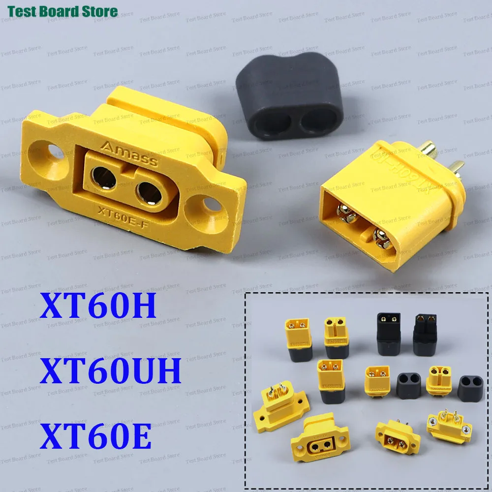 1/2/5pcs XT60H/XT60UH/XT60E Male Female Plug with Cover Version GoldBrass Ni Plated Connector Power Battery Adapter for RC Model