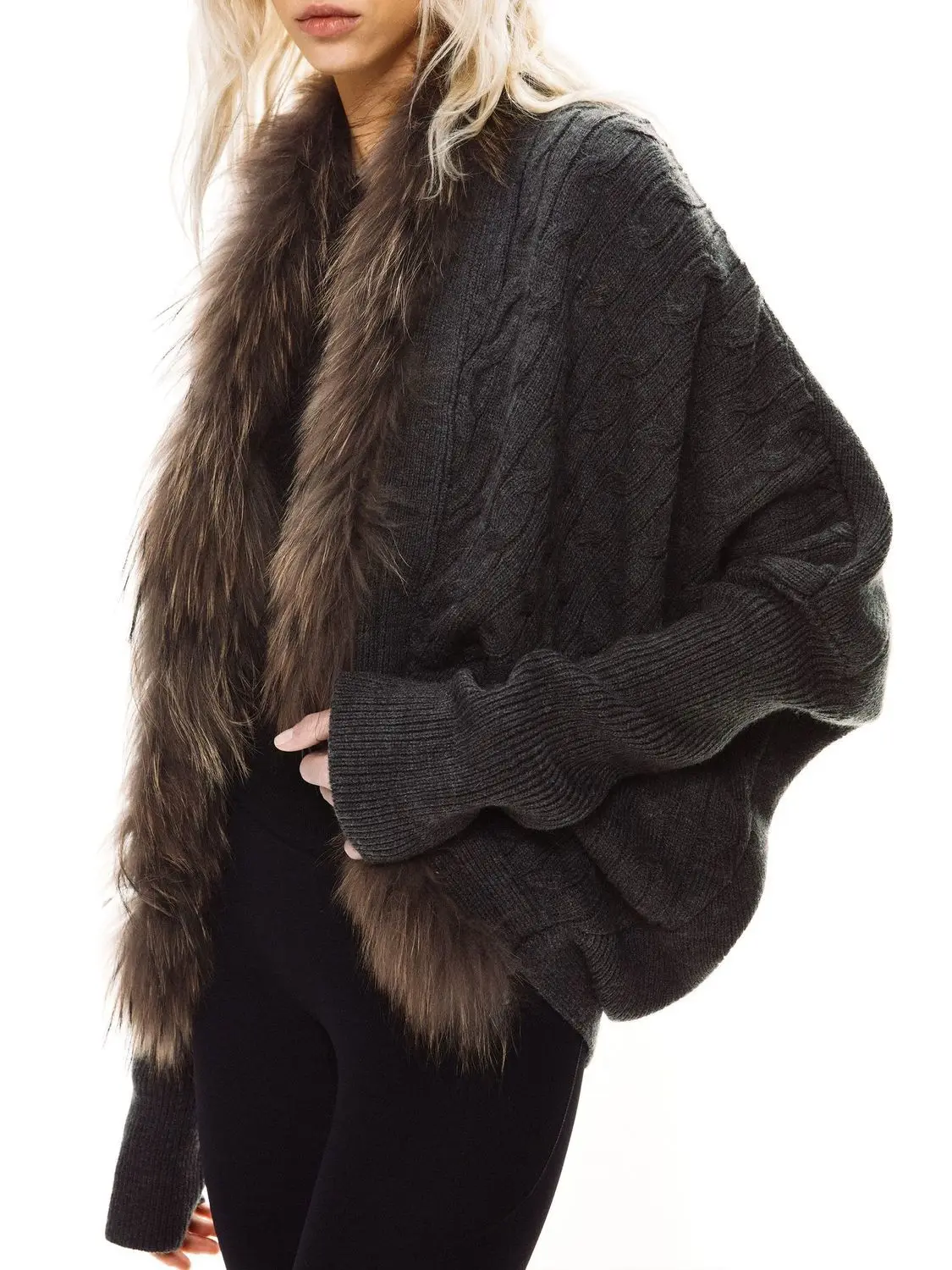 

Винтажный вязаный кардиган в американском стиле, шикарное пальто из искусственного меха, модный дизайн, повседневная элегантная однотонная куртка для женщин, 2025 г.