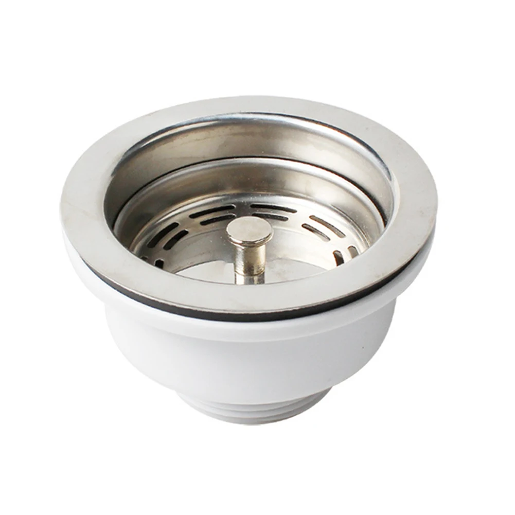 For Sink Opening 70-80mm Waste Kit Sink Strainer Drain Diameter 90mm High Quality Silver Sink Stainless Steel 1 X