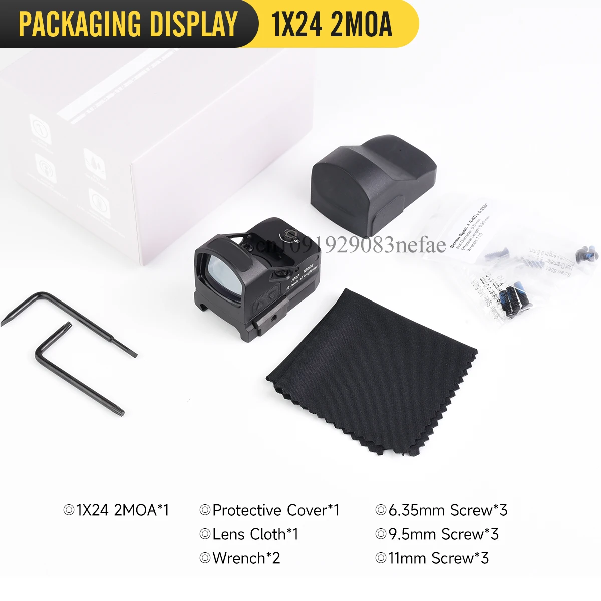 Visée tactique HOW * E 2 MOA 1x24mm, empreinte RM, éclairage rouge/vert avec mouvement éveillé pour portée de fusil sur Rail Picatinny