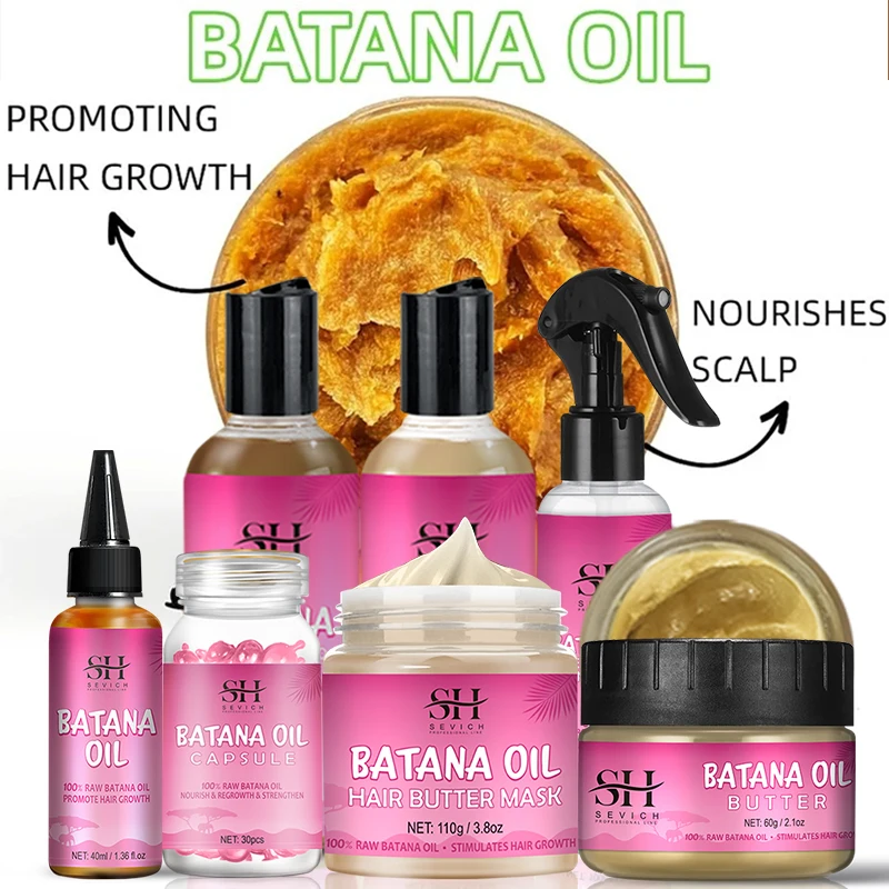 Natural 100% Pure Batana Oil For Hair Growth Butter Hair Mask Traction Alopecia Anti Hair Loss Baldness Treatment For Men Women