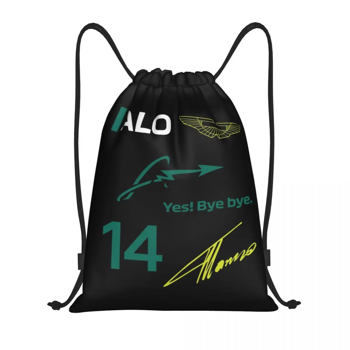 Custom Alonso Automobile Race Drawstring Bag Women Men Lightweight Fernando Number 14 Sports Gym Storage Backpack