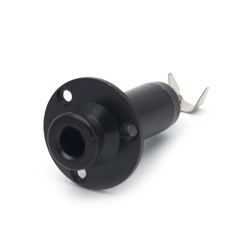 10/20Pcs  Brass Acoustic Electric Guitar End Pin EQ Output Input Jack Guitar Plug Socket 6.35 Guitar Parts Black Silver Gold