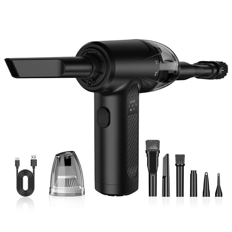 AB43 2-In-1-منفاخ الهواء-&-مكنسة كهربائية-منفاخ منفضة لاسلكي-قوي-شفط-محمول-للكمبيوتر السيارة-مكنسة كهربائية-سهلة التركيب