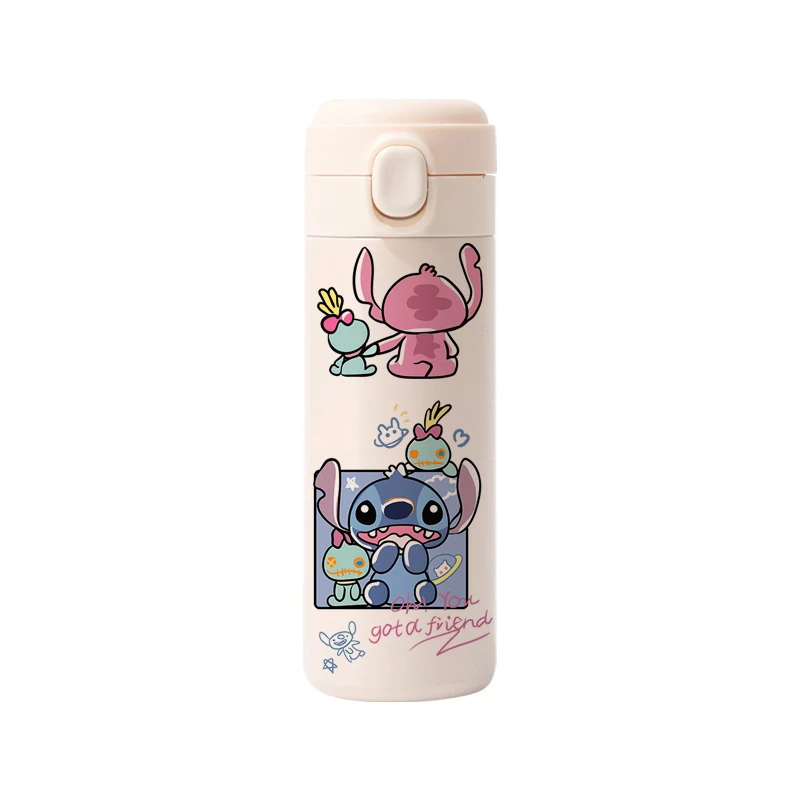 Disney Stitch Thermos Cup, Large Capacity, Small and Lightweight, Carrying Value, Water Cup, Stainless Steel Kettle, Female Gift