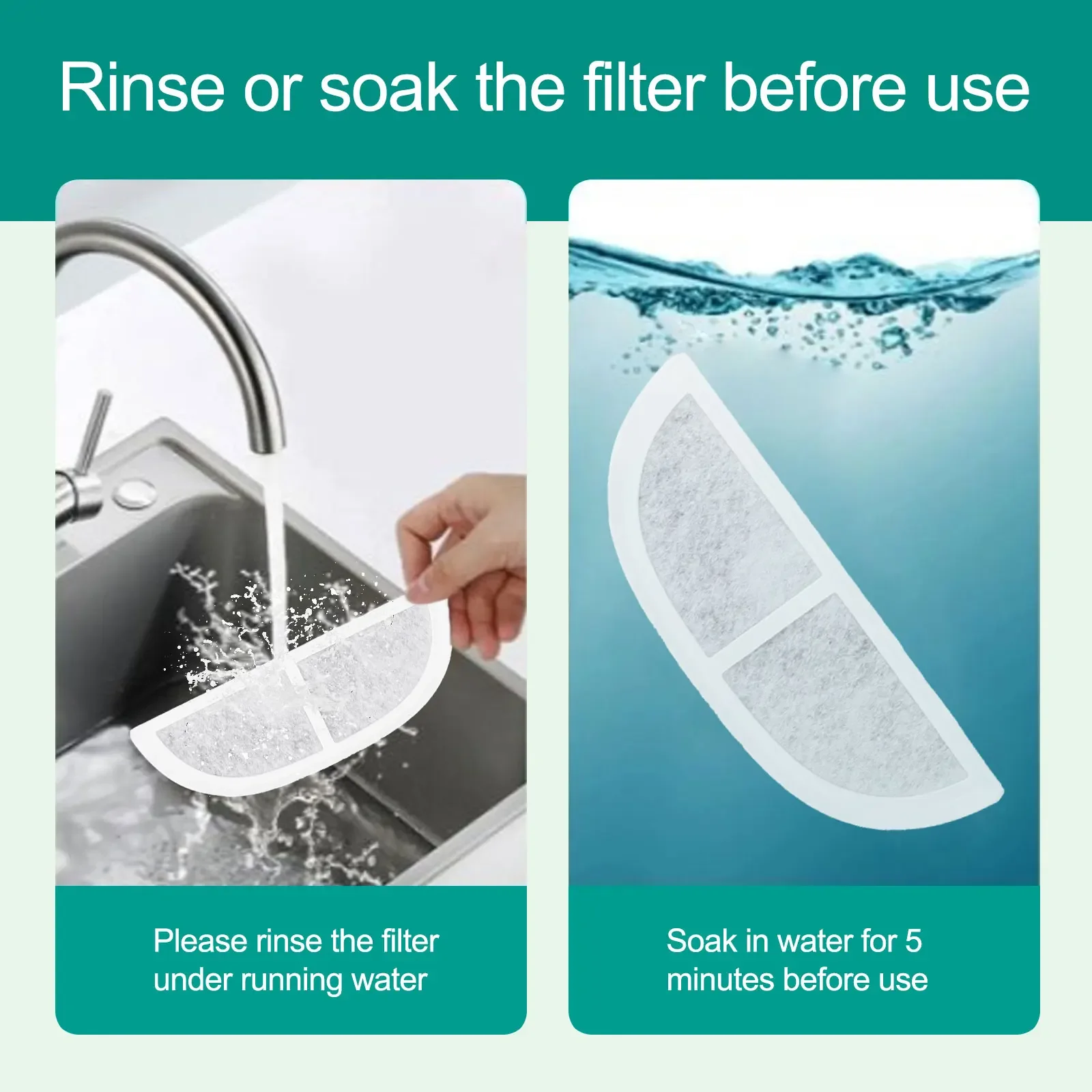 4/8pcs Filter For Pet Water Dispenser Filter Set With Powerful Filter To Absorb Dust Triple Filtration System Removes