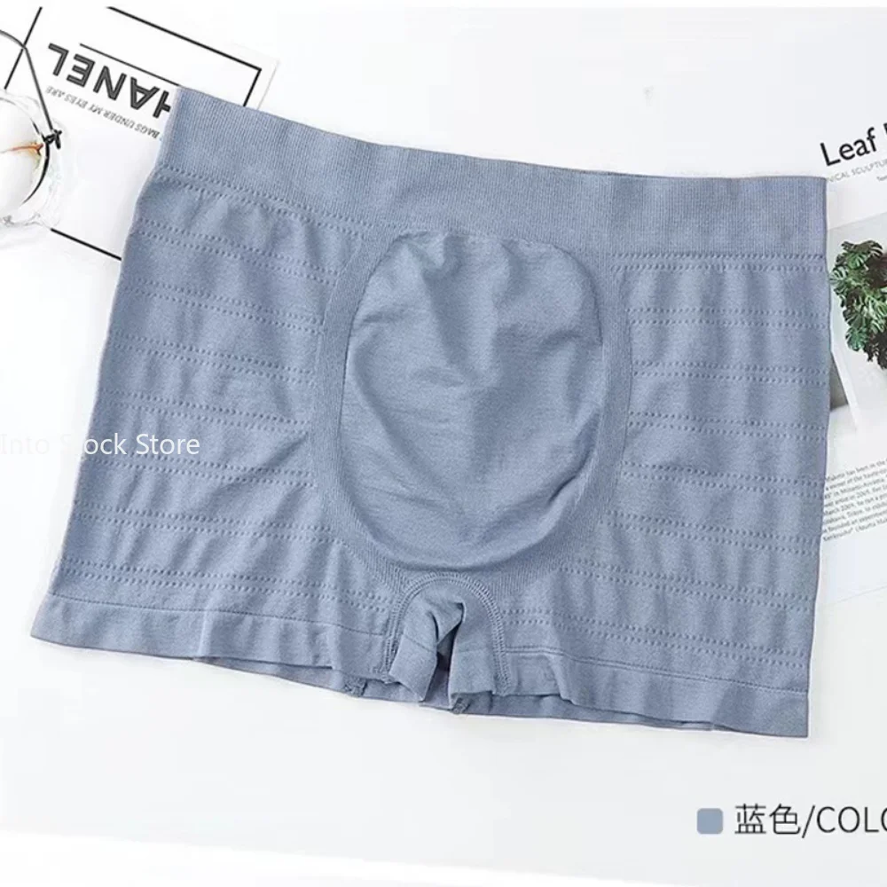 Man Underwear Boxer Organic Cotton Breathable Panties Seamless Soft Male Panties Flat Pants Comfortable Large Size Underpants