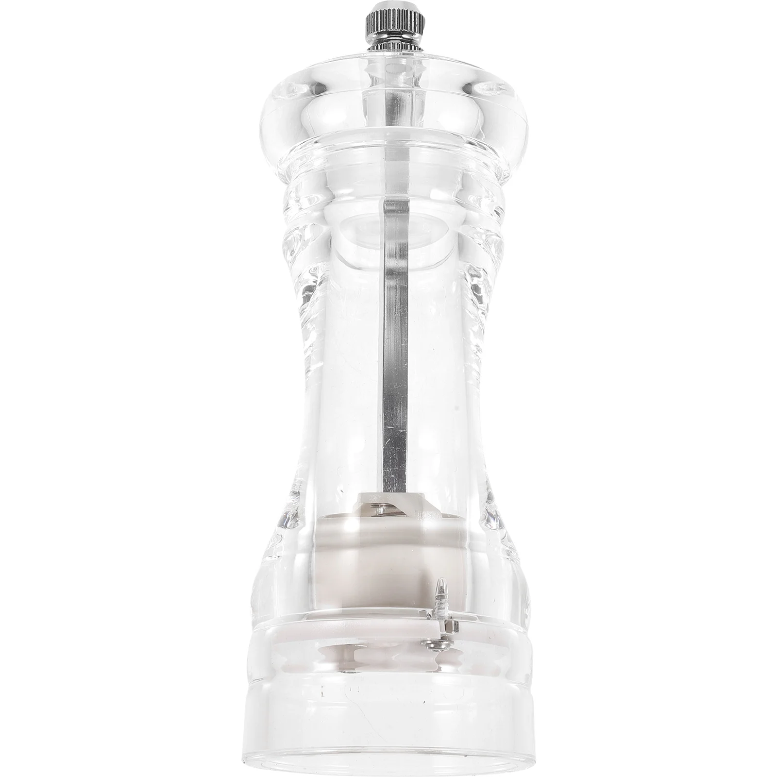 

Sturdy Transparent Manual Pepper Mill Kitchen Gadget Multi-Function Salt Grinding Tool Refillable Acrylic Seasoning