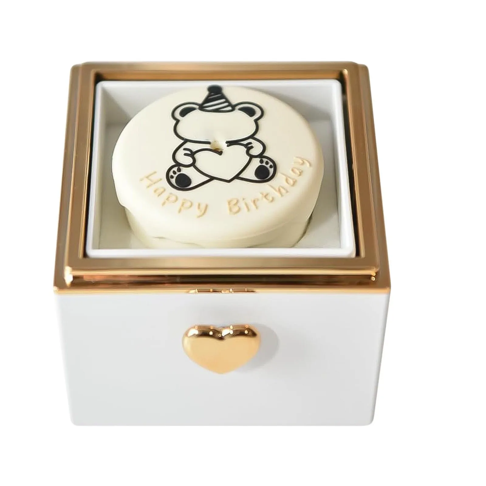 الإبداعية الدورية صندوق مجوهرات لطيف الدب كعكة صندوق حلقة قلادة صندوق جودة عالية عيد الحب عيد ميلاد مهرجان هدية #4