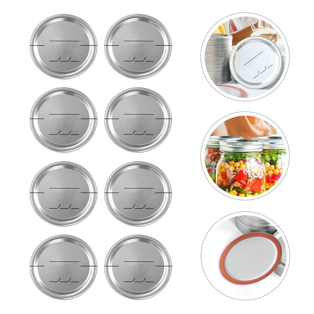 

30 Pcs Mason Jar Lids Jars Wide Mouth Disc Seal Canning Discs Supplies Accessories Tinplate Date Caps Cover for