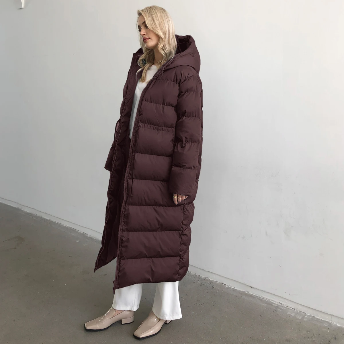 2024 casaco de inverno feminino elegante grosso quente parkas