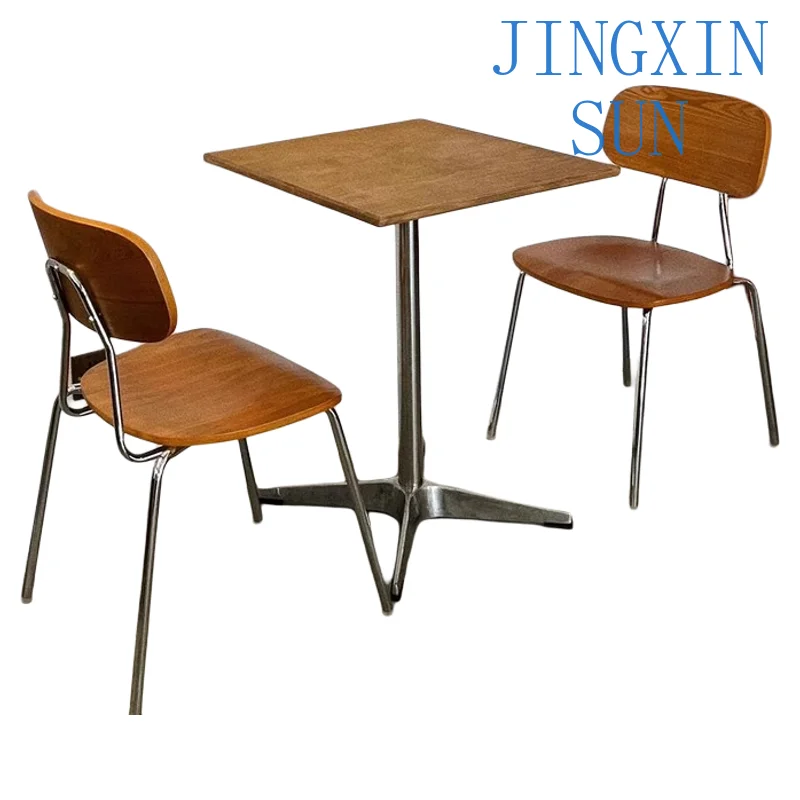 coffee shop tables and chairs, ocean plate round table, aluminum bakery aluminum profile square table,  milk tea shop commercial