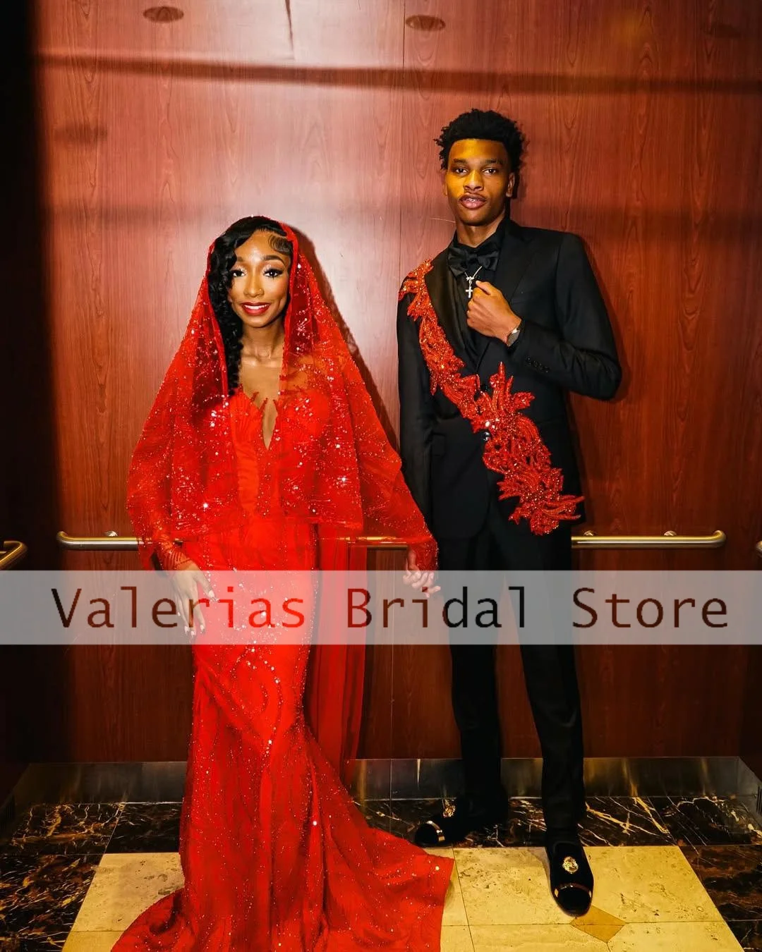 Elegant Red Prom Dr… - image