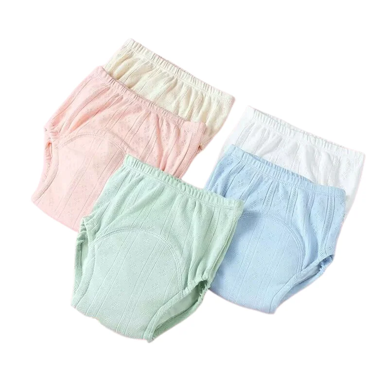 Baby Cotton Mesh Learning Pants Children Ribbing Training Pants Baby Mesh Pants