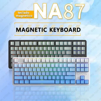 AULA L87 기계식 키보드, 2.4g, USB, 블루투스 트라이 모드, 무선 87 키, RGB, Pbt 개스킷, 5 레이어 사일런싱 전체 키, 충격 없음 