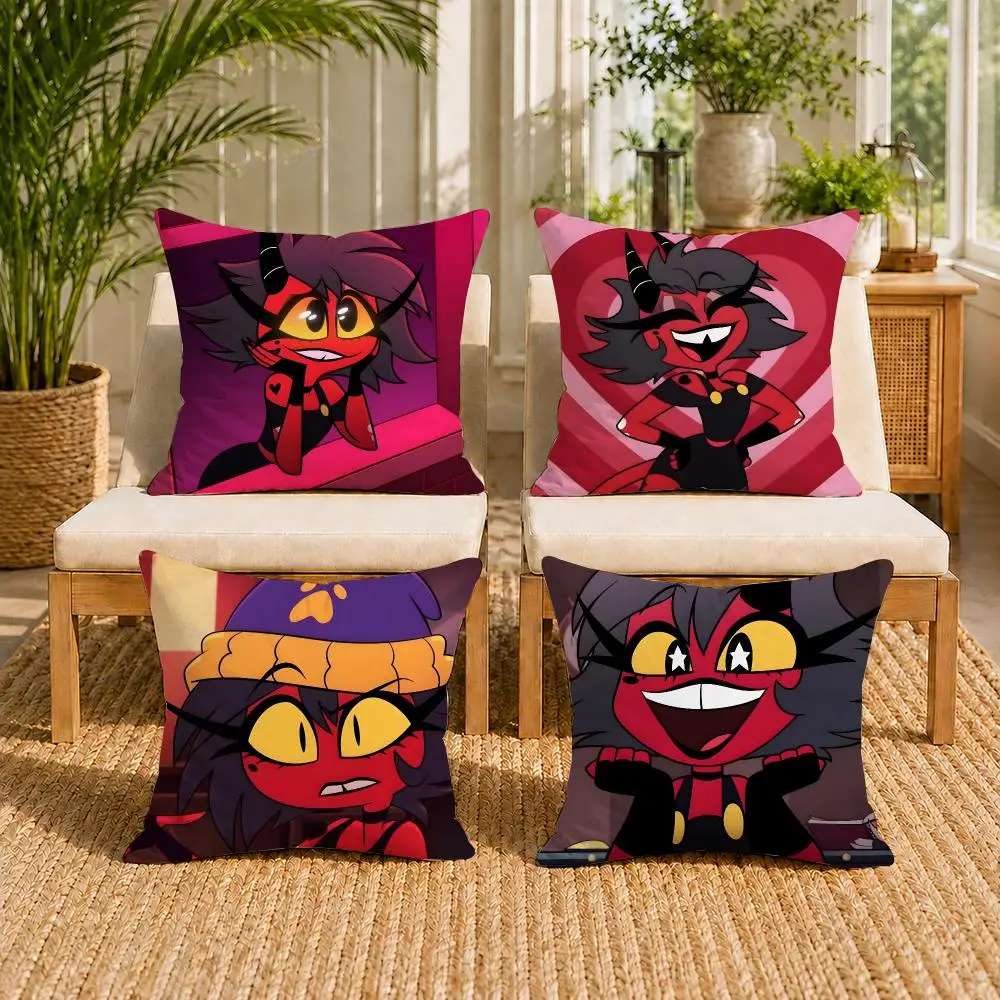 Millie H-helluva Boss Cushion Cover Breathable Short Plush Pillow Case Wrinkle-Resistant Machine-Washable For Easy Care