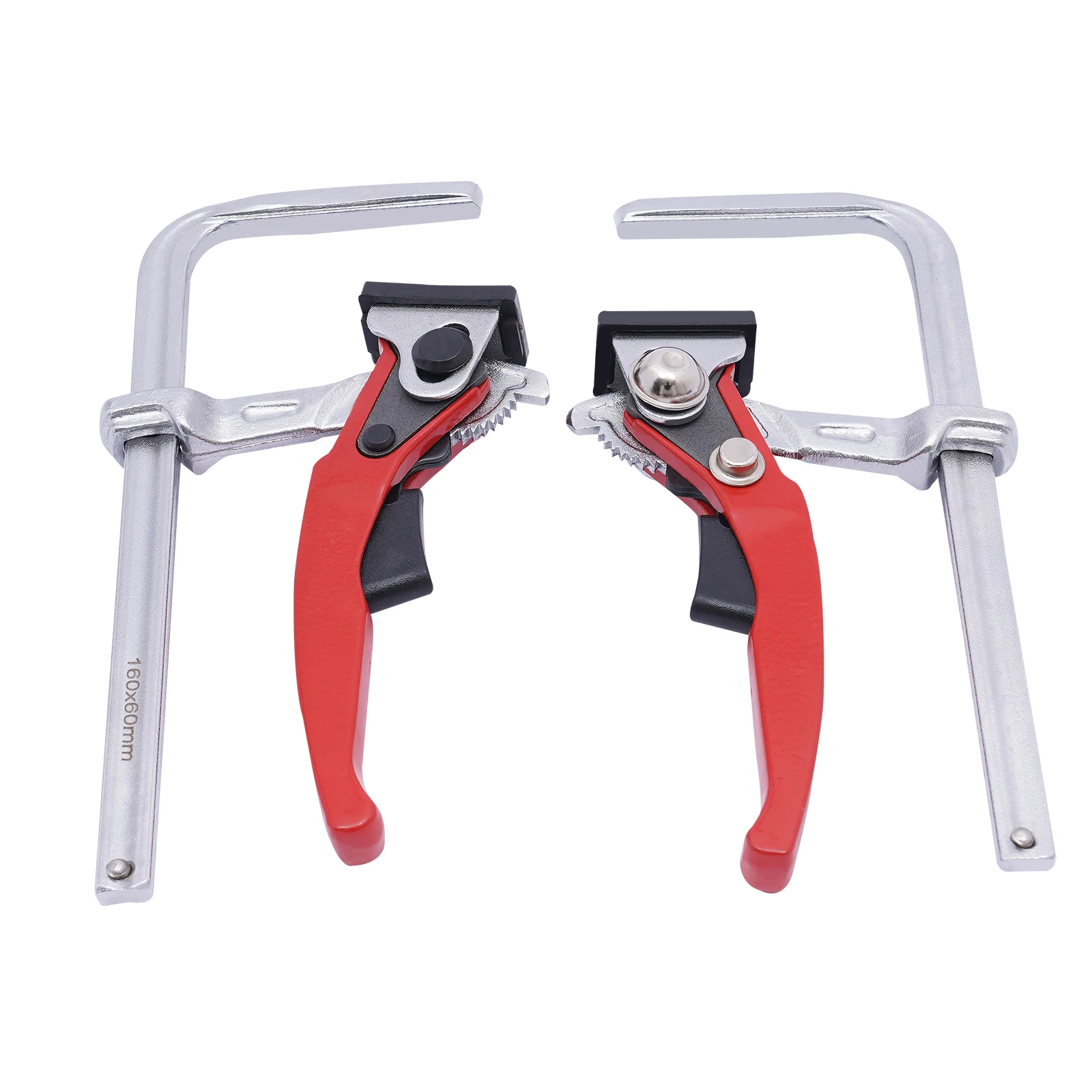 Table Holder Woodworking Clamp Quick Release Ratchet 2Pcs 40CR Track Saw Guide Rail 160x60mm