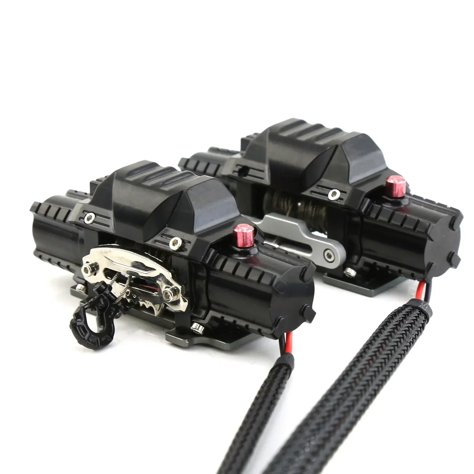 Metal Automatic Simulation Simulated Winch for 1/10 1/8 RC Crawler Car Axial SCX10 III 90046 D90 TRX4 TRX-6 D110 90046 Redcat