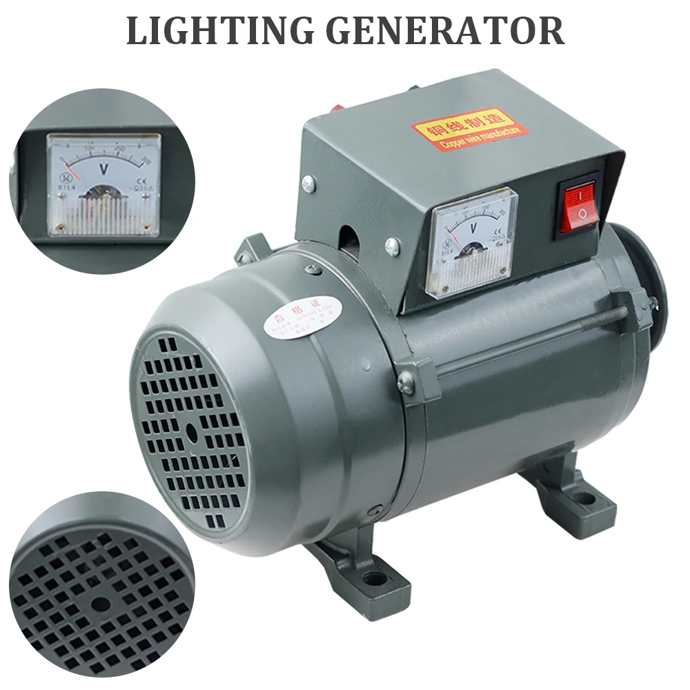 220V 3500W Home Beleuchtung Bürstenlosen Generator Reinem Kupfer Einphasige Riemenscheibe-typ Permanent Magnet Generator