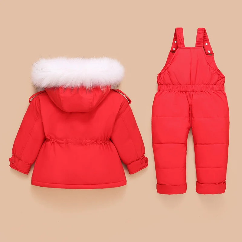 

Winter Children 2023 Boys new Coat Down Jacket For Girls Thick Jumpsuit 1-4 Yrs Kids Baby Snowsuit Toddler Overalls Clothing Set