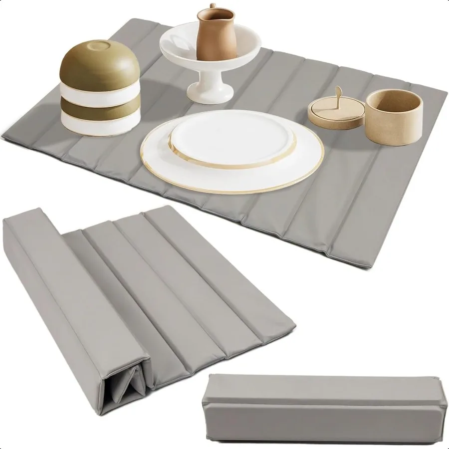 

Stone Dish Drying Mat with PU Leather Surface for Kitchen Counter WaterAbsorbent Collapsible for Cups Dishes Bottles Large 24x1