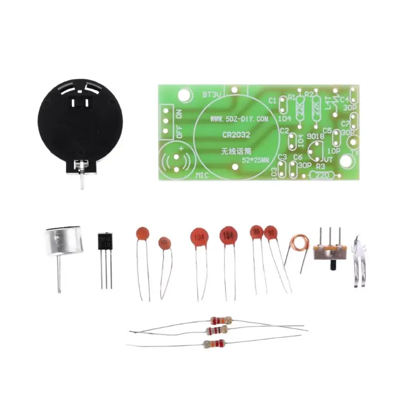 Simple DIY FM Wireless Microphone Parts Electronic Training Kit Hot