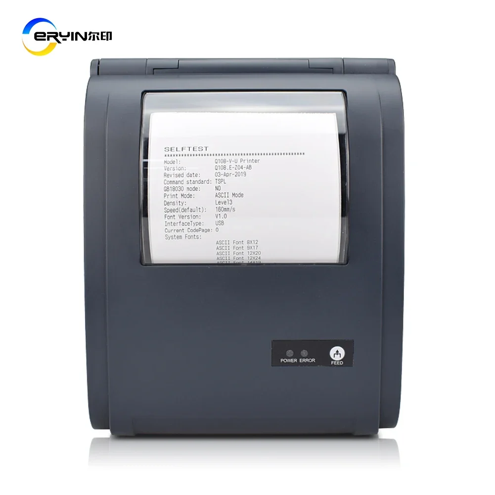 4 Inch High Speed Thermal Shipping Selfadhesive Label Barcode Printer Bill Bluetooth Desktop 110mm Label Printer Thermal Printer