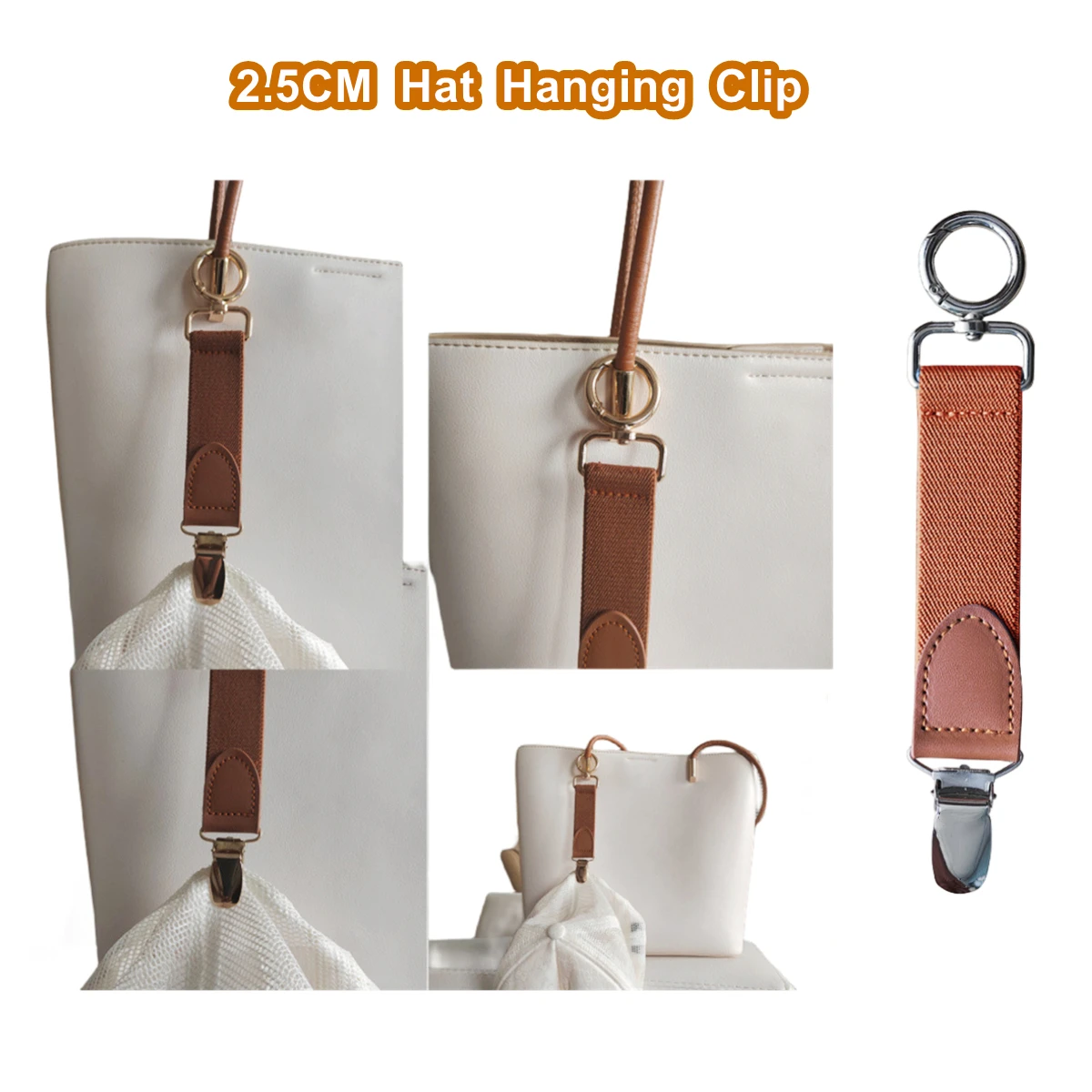 Hat Hanging Clip for Connecting Travel Bag and Hat Anti Slip and Wrinkle Adjustable Elastic Suspender 2 PCS H1201